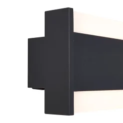 Applique murale moderne noire CCT 60cm incl. LED IP54 - Vanya