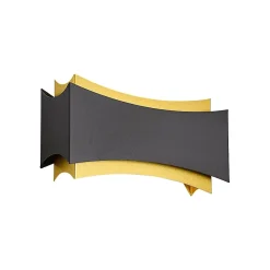 Applique murale moderne noire avec or - Plats