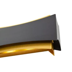 Applique murale moderne noire avec or - Plats