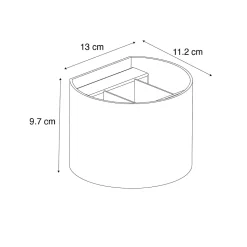 Applique murale moderne ronde noire - Edwin