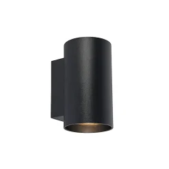Applique murale moderne ronde noire 2 lumières - Sandy