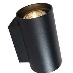 Applique murale moderne ronde noire 2 lumières - Sandy