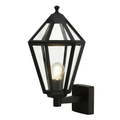 Applique murale montante Radley E27 IP44 GoodHome noir