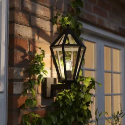 Applique murale montante Radley E27 IP44 GoodHome noir