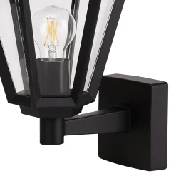 Applique murale montante Radley E27 IP44 GoodHome noir