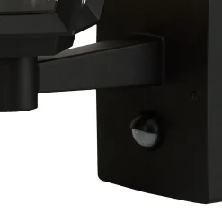 Applique murale montante à détection Radley E27 IP44 GoodHome noir