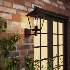 Applique murale montante Docker E27 25W IP44 GoodHome noir