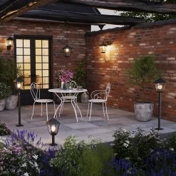 Applique murale montante Docker E27 25W IP44 GoodHome noir