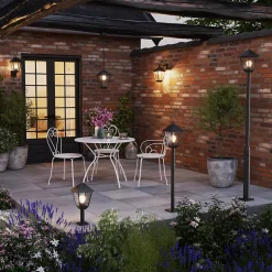 Applique murale montante Docker E27 25W IP44 GoodHome noir