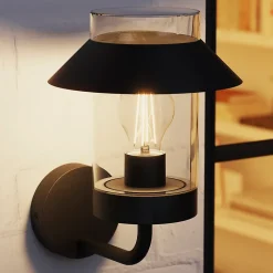 Applique murale montante d'extérieur Caprera noir E27 25W IP44 GoodHome