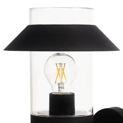 Applique murale montante d'extérieur Caprera noir E27 25W IP44 GoodHome