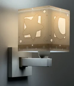 Applique Murale Moonlight lune et étoiles beige