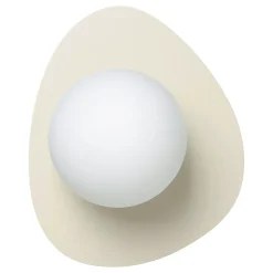 Applique murale métal beige G9 Ø20cm Eglo, Hanoi