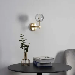 Applique murale métal doré et verre transparent - Vilamo