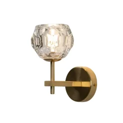 Applique murale métal doré et verre transparent - Vilamo