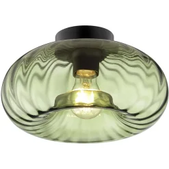 Applique murale métal et verre vert E27 Ø28cm Brilliant, Nevil