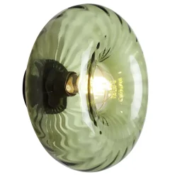 Applique murale métal et verre vert E27 Ø28cm Brilliant, Nevil