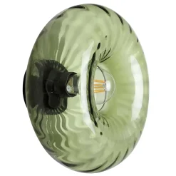 Applique murale métal et verre vert E27 Ø28cm Brilliant, Nevil