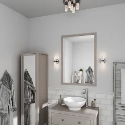 Applique murale Myvat LED intégrée 600lm 7W IP44 blanc neutre GoodHome argent