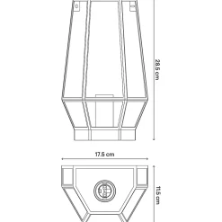 Applique murale Nantan E27 IP20 noir