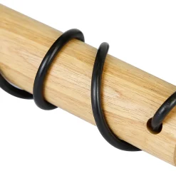 Applique murale NETTLIFE rétro industrielle bois noir métal E27 bureau