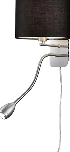 Applique murale Noir, 1xE14 max.40W + spot LED orientable - Trio - HOTEL