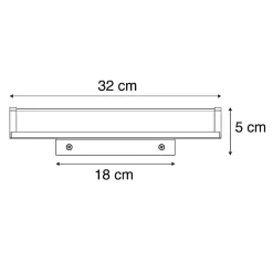 Applique murale noire 32 cm IP44 - Cascada