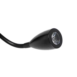 Applique murale noire avec abat-jour en velours taupe 18 cm - Brescia Combi