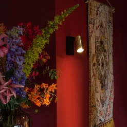 Applique murale noire avec or réglable avec interrupteur - Jeana Luxe