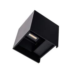 Applique Murale Noire Design LED 12W IP54 Carré - Blanc Neutre 4000K - 5500K - SILAMP