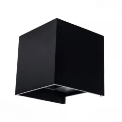 Applique Murale Noire Design LED 12W IP54 Carré - Blanc Neutre 4000K - 5500K - SILAMP