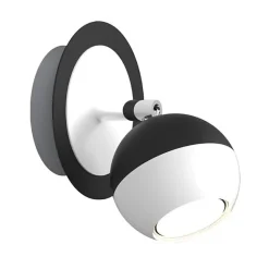 Applique Murale Noire et Blanche Orientable en Saillie pour Ampoule GU10 - SILUMEN