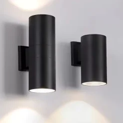 Applique Murale Noire IP65 Double Faisceau GU10 - SILAMP