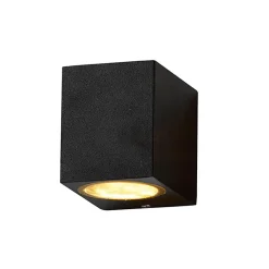 Applique Murale Noire LED Rectangulaire IP44 pour ampoules GU10 - SILAMP