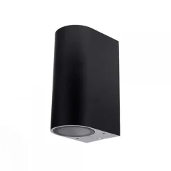 Applique Murale Noire LED IP44 double faisceau GU10 - SILAMP
