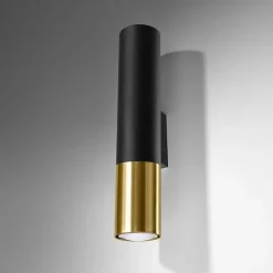 Applique Murale Noire Or pour Ampoule GU10 - SILUMEN - Noir