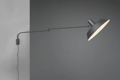 Applique murale noire orientable E27 max. 40W avec interrupteur - Trio - Bolder