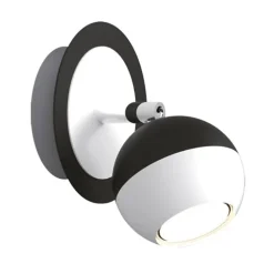 Applique Murale Orientable Noire et Blanche en Saillie pour Ampoule GU10 - SILAMP