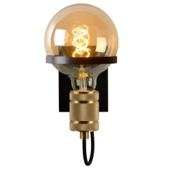 Applique murale OTTELIEN en acier avec 1xE27 - Noir - Lucide