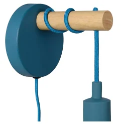 Applique murale POLA en métal avec 1xE27 - Bleu - Lucide
