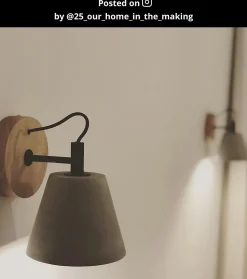 Applique murale POSSIO en béton avec 1xE14 - Gris - Lucide