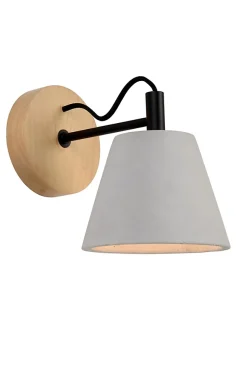 Applique murale POSSIO en béton avec 1xE14 - Gris - Lucide