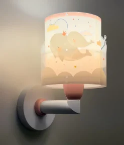 Applique murale pour enfant Whale Dreams Baleine rose