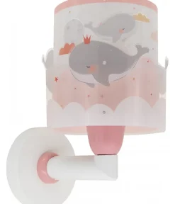 Applique murale pour enfant Whale Dreams Baleine rose