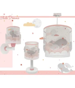 Applique murale pour enfant Whale Dreams Baleine rose
