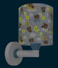 Applique murale pour enfants Baby Teddy Bleu Ours