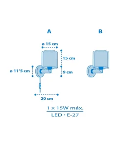 Applique murale pour enfants Baby Teddy Bleu Ours