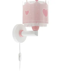 Applique murale pour enfants Little Queen couronne et coeurs