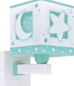 Applique murale pour enfant Moonlight lune et étoiles vert