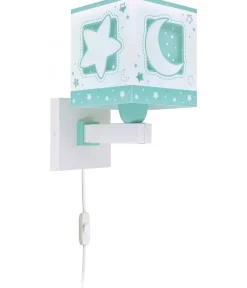 Applique murale pour enfant Moonlight lune et étoiles vert